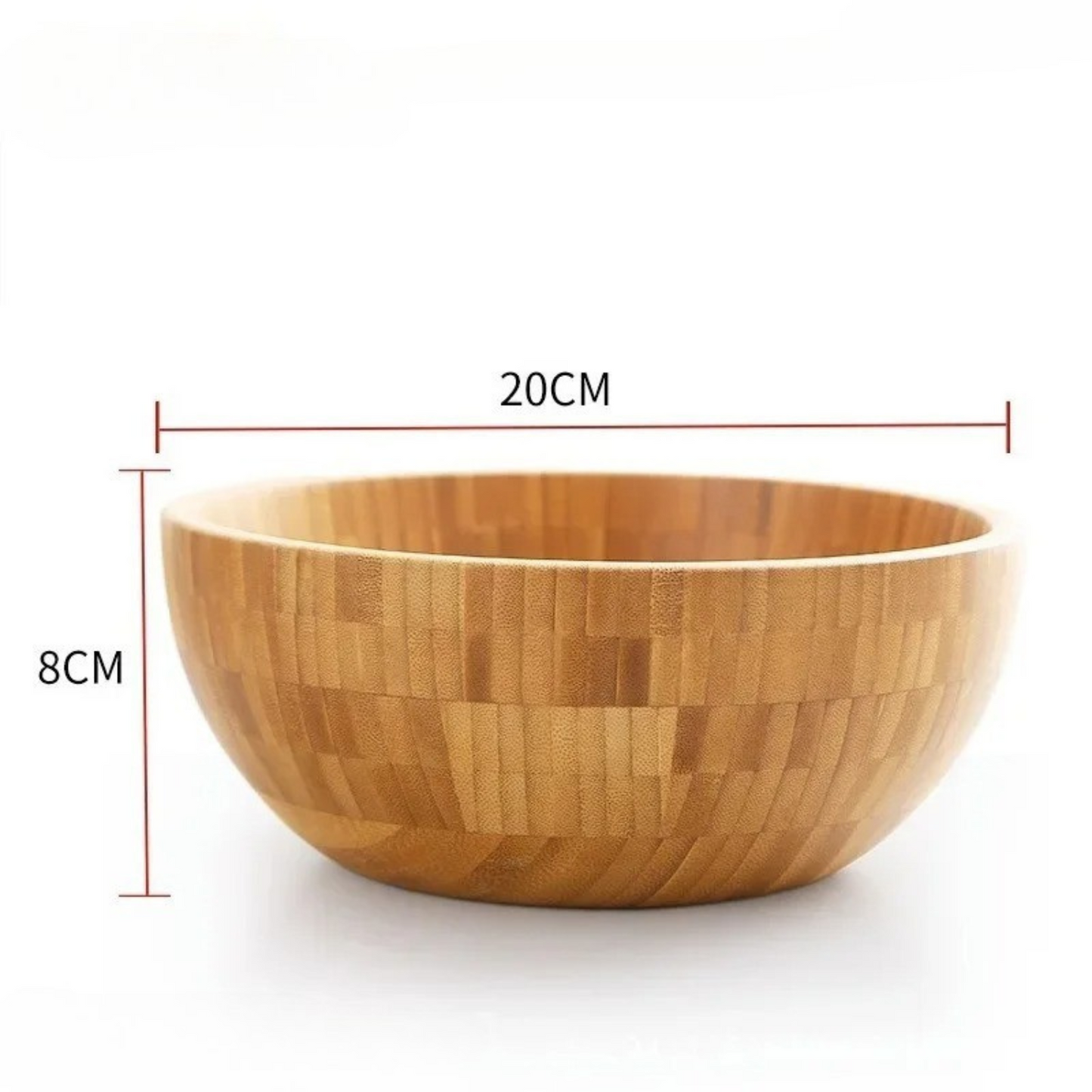 Bamboo Salad & Noodle Bowl | Natural Material, No Paint or Wax