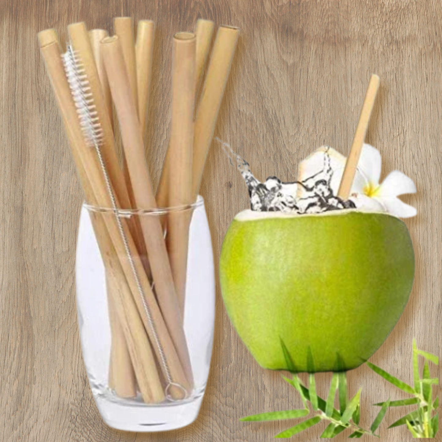 Reusable Bamboo Straw | Sustainable & Natural Drinking Straw Set