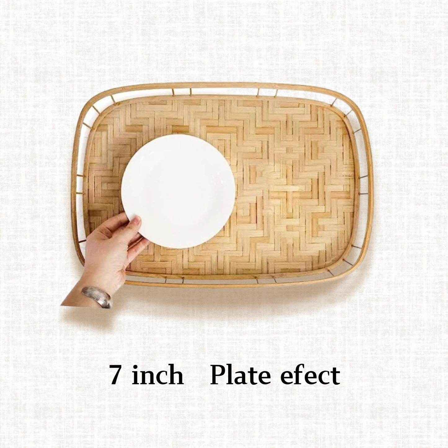 Bamboo Woven Tea Tray －Decorative ＆Hotel Tableware Storage Tray