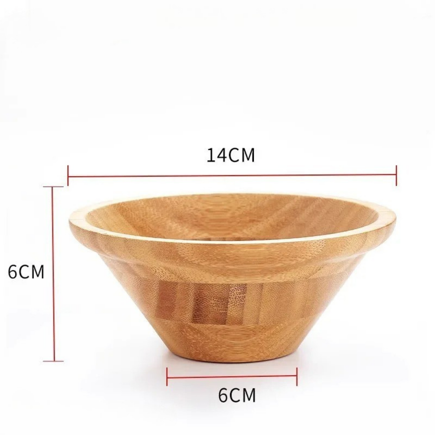 Bamboo Salad & Noodle Bowl | Natural Material, No Paint or Wax