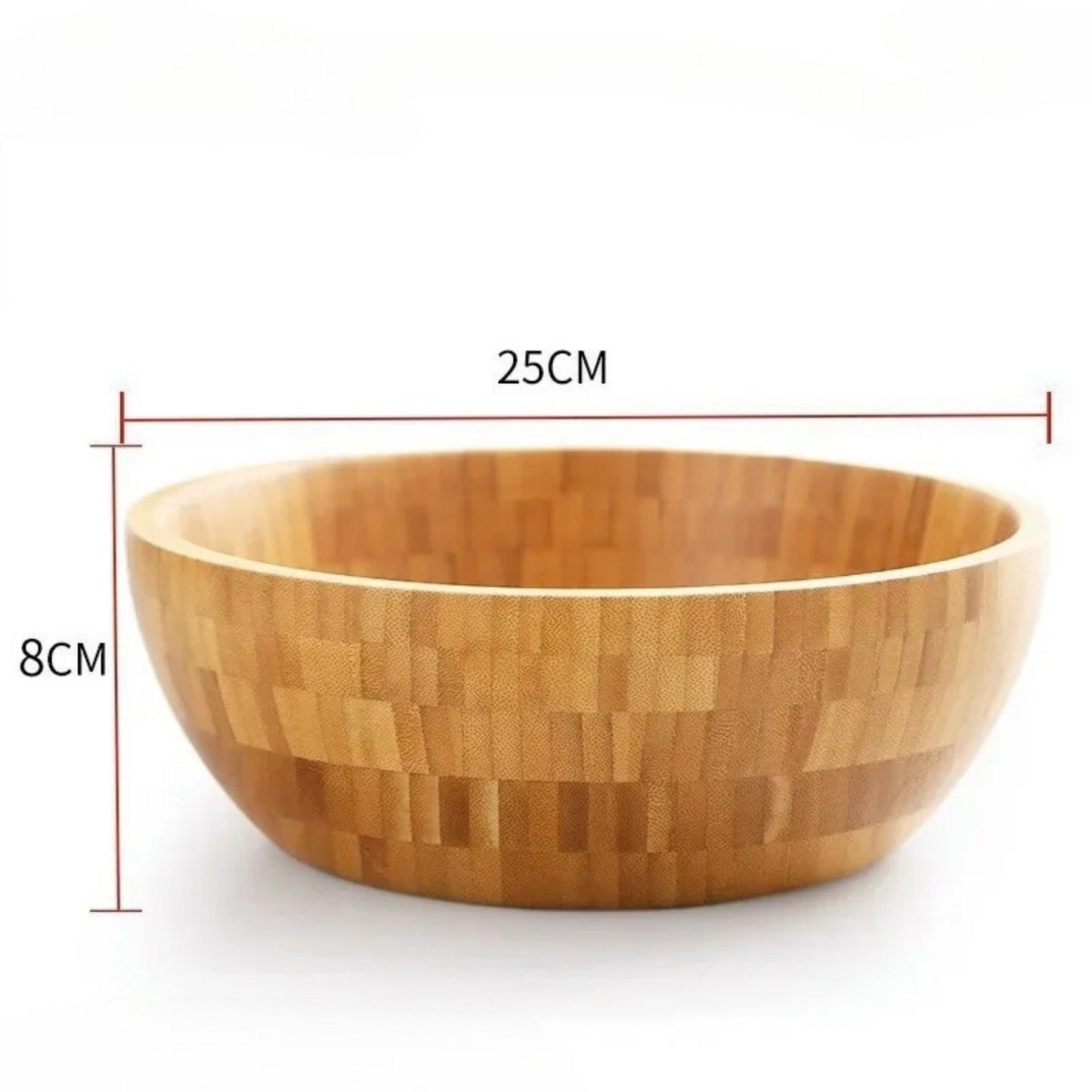 Bamboo Salad & Noodle Bowl | Natural Material, No Paint or Wax