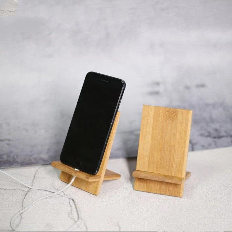 Minimalist Bamboo Phone Stand – With Charging Hole